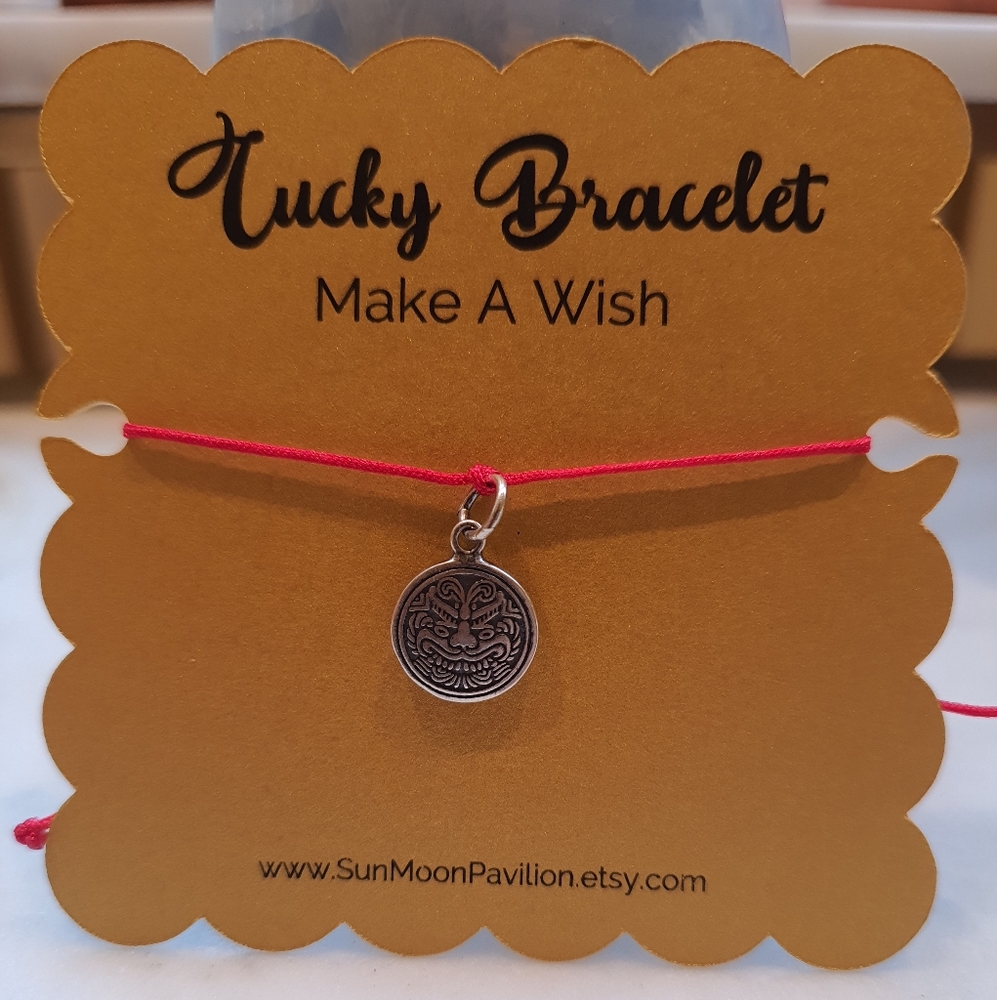 Sterling Silver Auspicious Dragon Charm Red String Bracelet轉運紅繩手鍊
